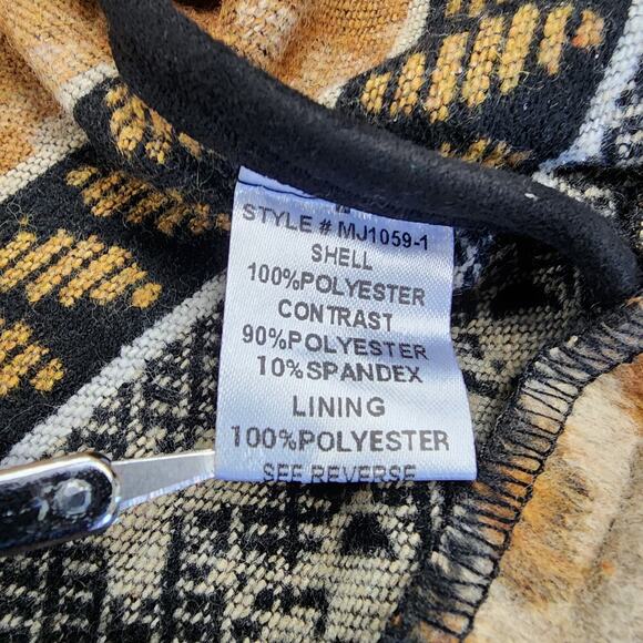 Oli Hali Jacket Womens Large Animal Print Moto Zip Biker Boho Aztec Southwestern - Picture 16 of 16